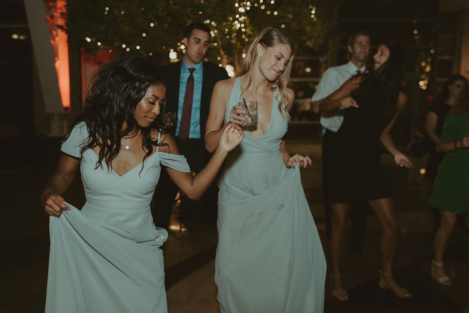 Bridesmaids dancing wedding dj