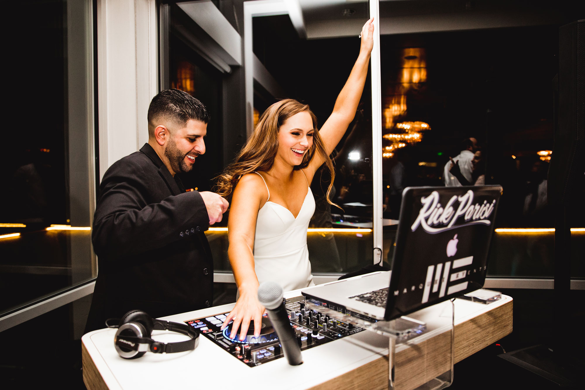 marquee-dj-and-bride-at-wedding Marquee dj and bride at wedding