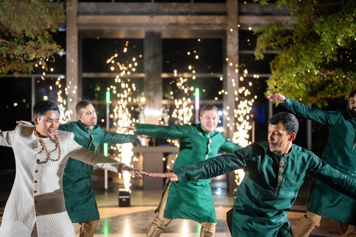 Men cultural dance at wedding